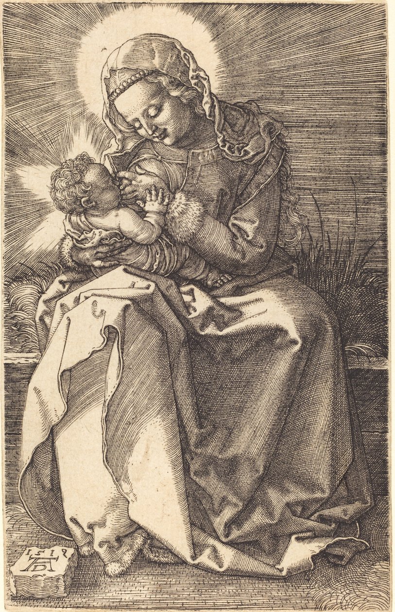 Dziewica karmiąca dziecko autorstwa Albrecht Dürer
