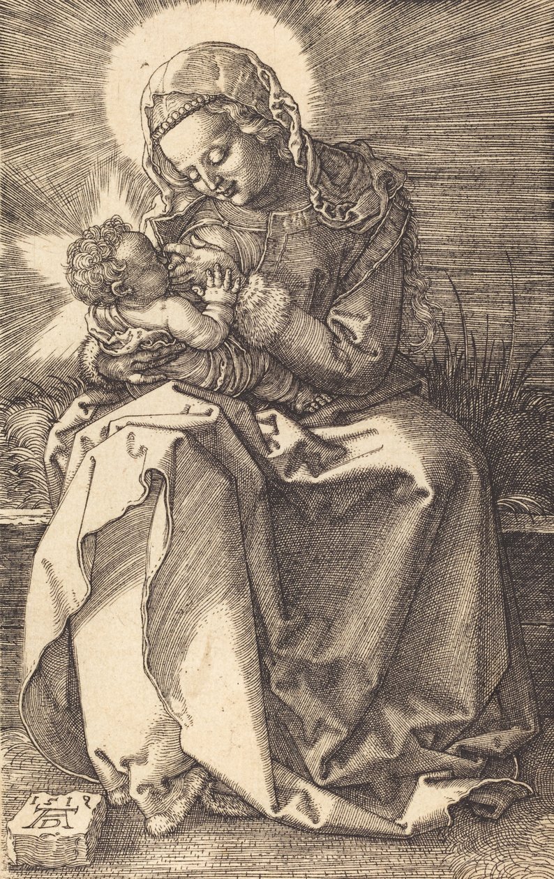 Dziewica karmiąca dziecko, 1519. autorstwa Albrecht Dürer