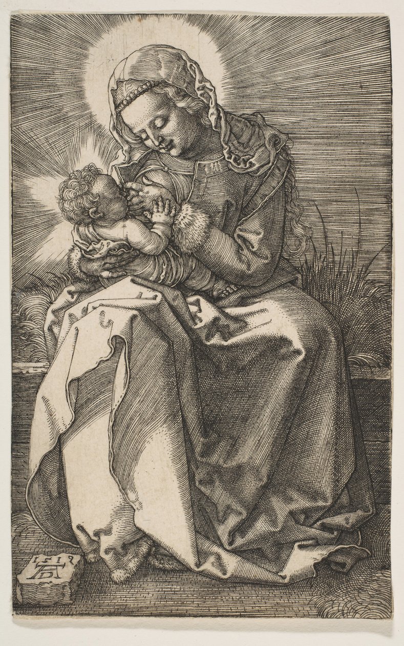 Dziewica karmiąca Dzieciątko Jezus, 1519. autorstwa Albrecht Dürer