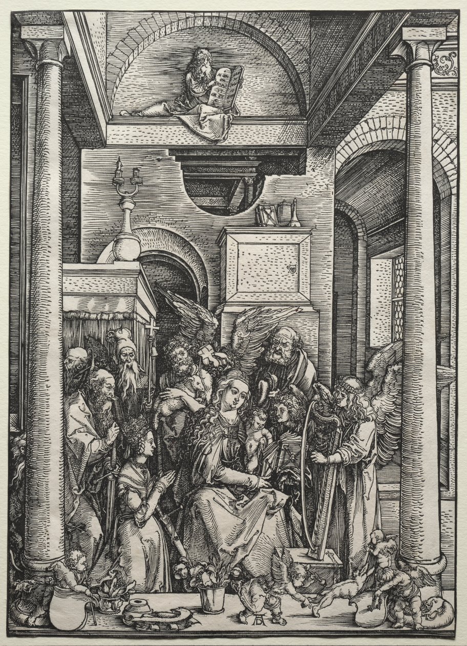 Dziewica z Dzieciątkiem w otoczeniu świętych i aniołów autorstwa Albrecht Dürer