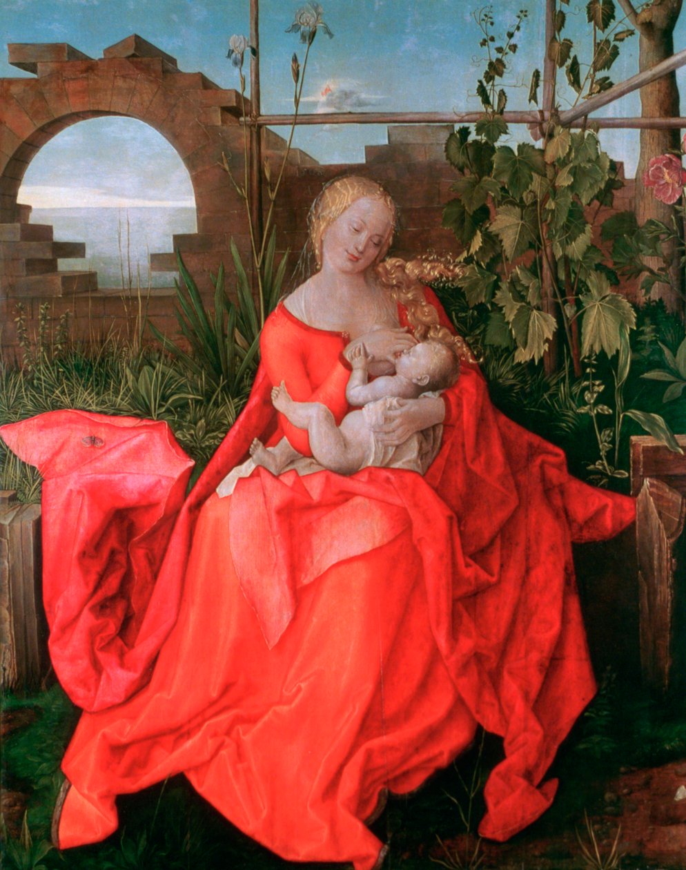 Dziewica z Dzieciątkiem, Madonna z tęczówką, 1500-1510 autorstwa Albrecht Dürer