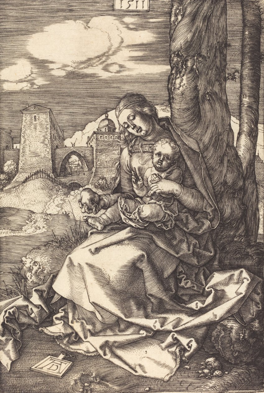 Dziewica z Dzieciątkiem z Gruszką, 1511. autorstwa Albrecht Dürer