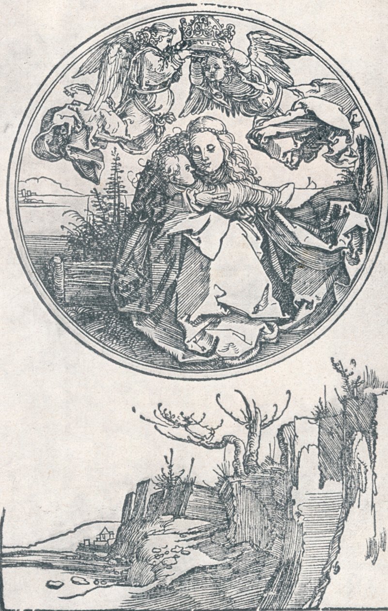 Dziewica ukoronowana przez dwa Anioły, ok. 1515 1906. autorstwa Albrecht Dürer