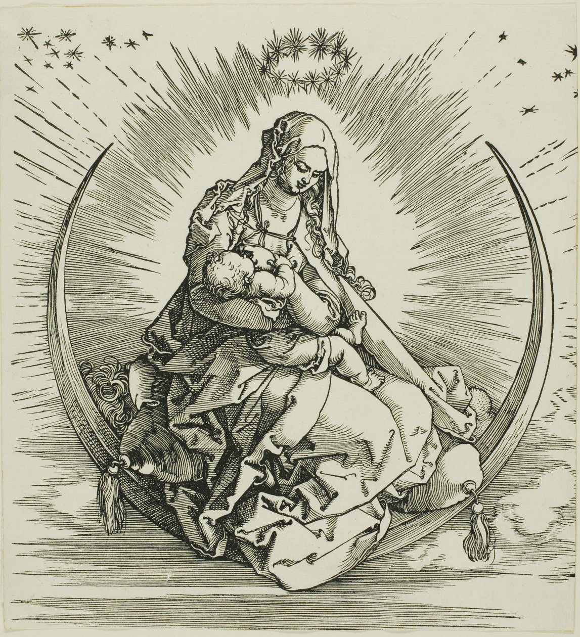 Dziewica na półksiężycu, z Życia Dziewicy autorstwa Albrecht Dürer