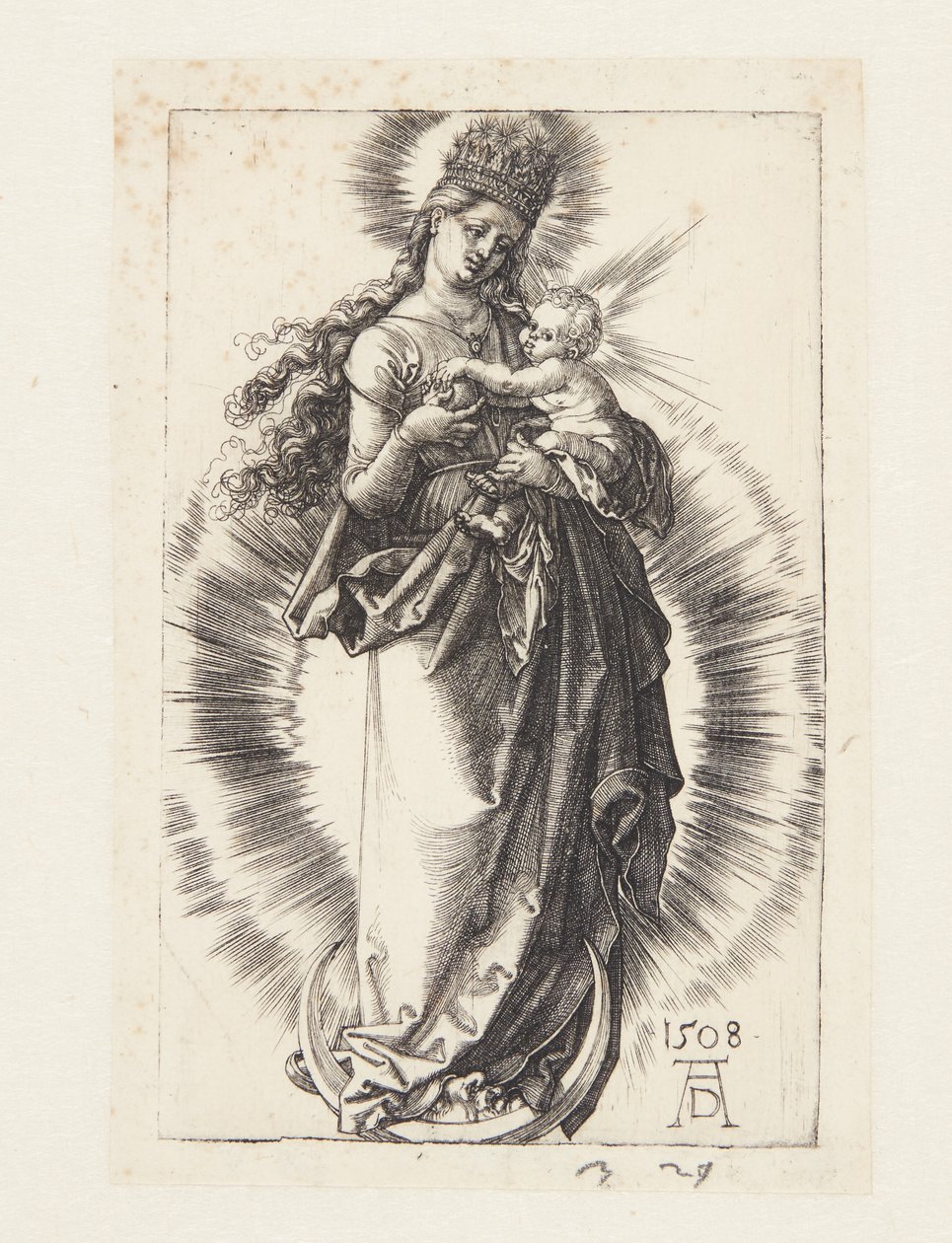 Dziewica na półksiężycu z koroną z gwiazd autorstwa Albrecht Dürer