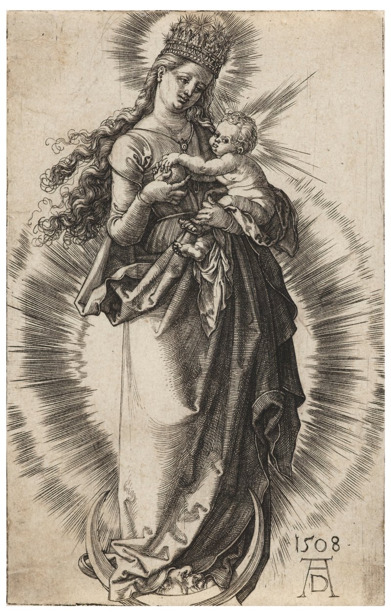Dziewica z gwiaździstą koroną autorstwa Albrecht Dürer