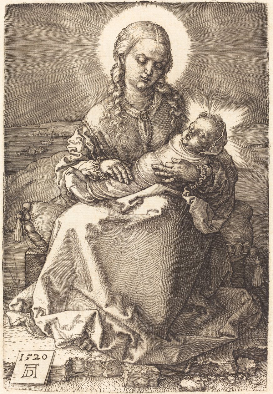 Dziewica z owiniętym dzieckiem autorstwa Albrecht Dürer