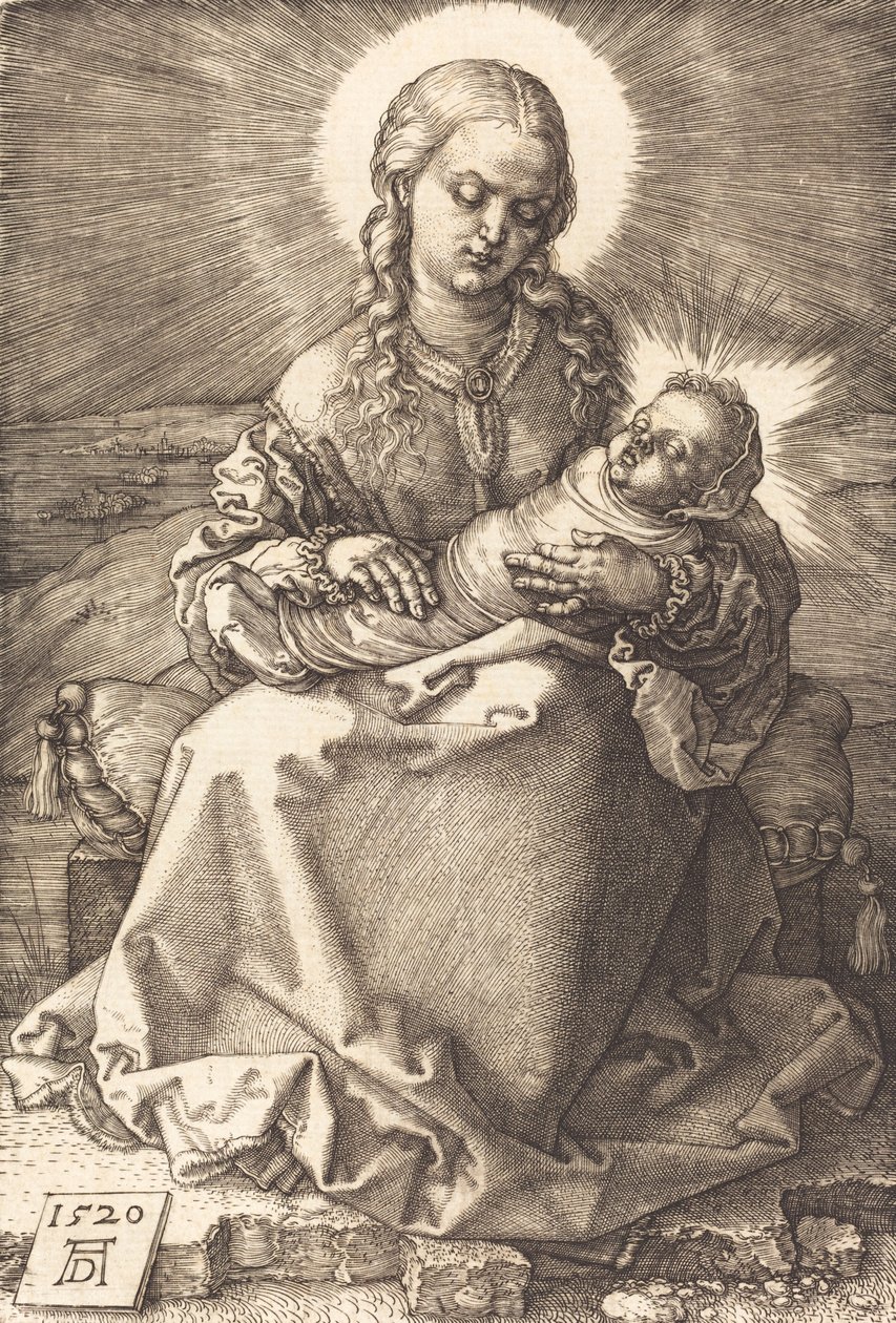Dziewica z dzieckiem w pieluchach, 1520. autorstwa Albrecht Dürer