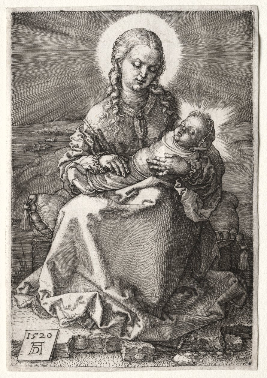 Dziewica z dzieckiem w pieluchach, 1520. autorstwa Albrecht Dürer