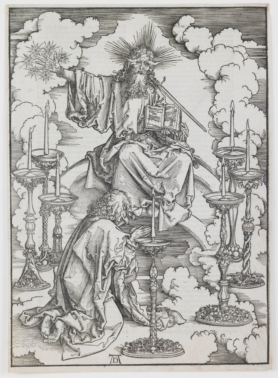 Wizja siedmiu świeczników z cyklu „Apokalipsa” autorstwa Albrecht Dürer