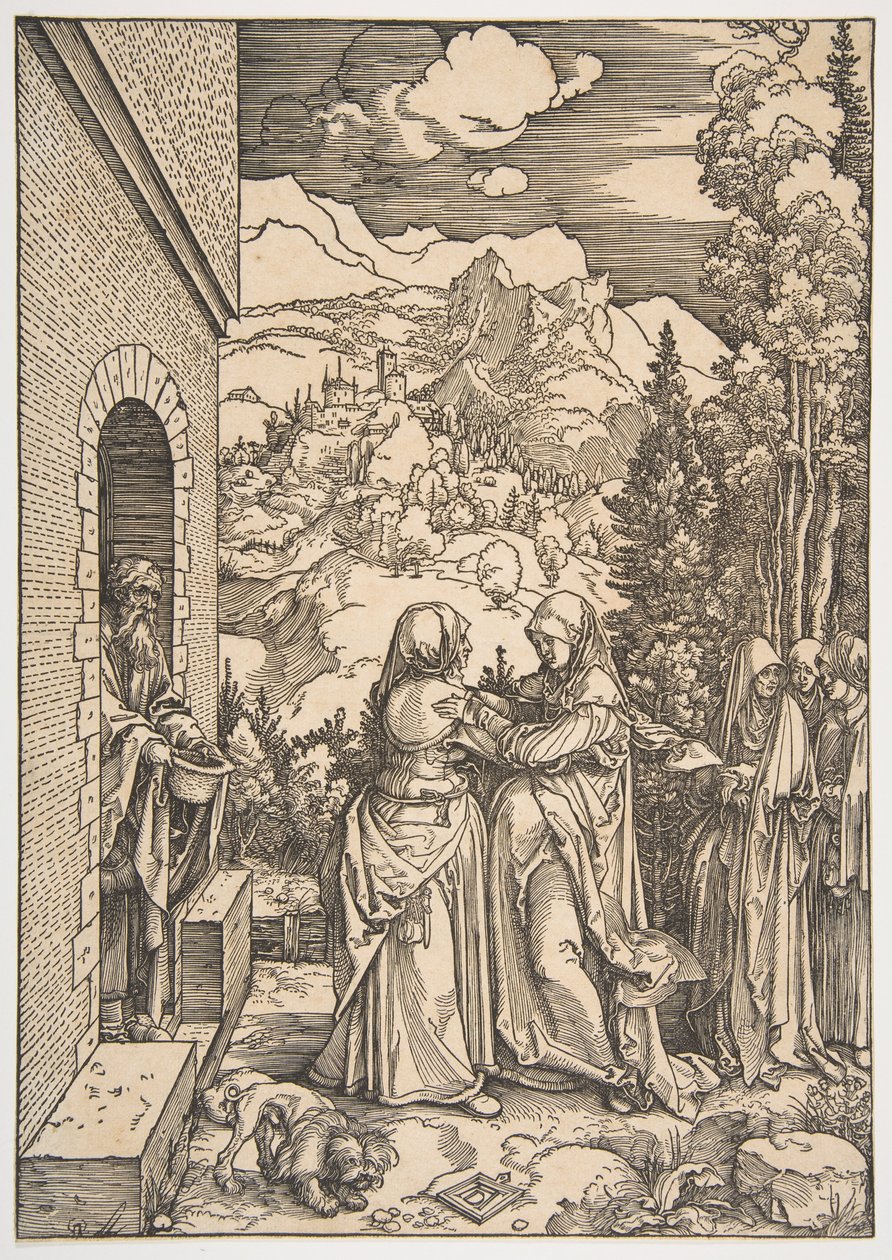 „Nawiedzenie”, z cyklu „Życie Najświętszej Maryi Panny” autorstwa Albrecht Dürer
