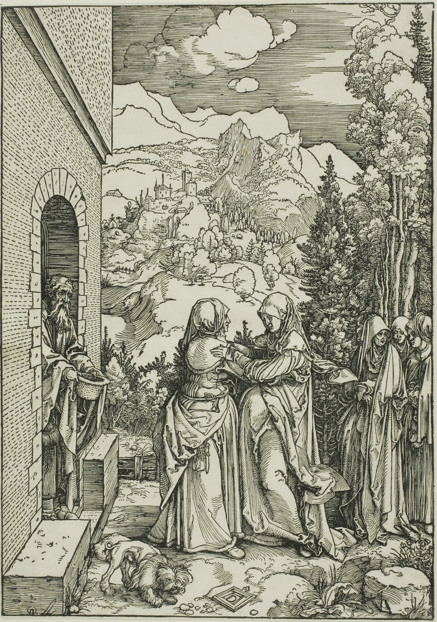 Nawiedzenie, z Życia Dziewicy autorstwa Albrecht Dürer