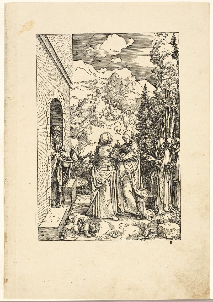 Nawiedzenie, z Życia Dziewicy autorstwa Albrecht Dürer