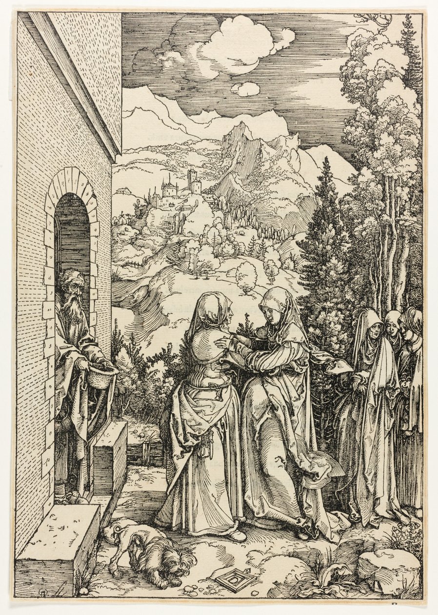 Nawiedzenie, z Życia Dziewicy autorstwa Albrecht Dürer