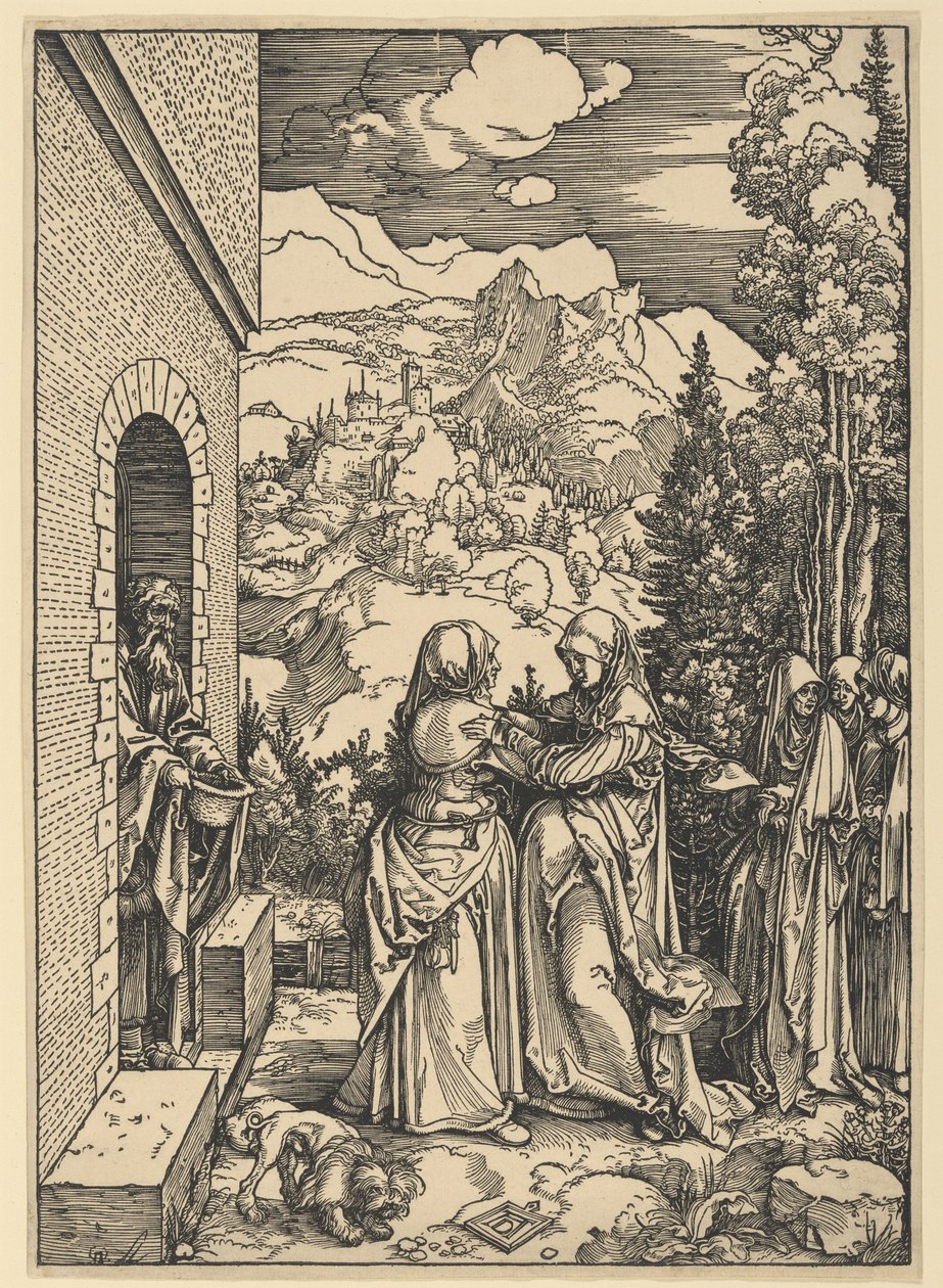 Nawiedzenie, z Życia Marii Panny autorstwa Albrecht Dürer