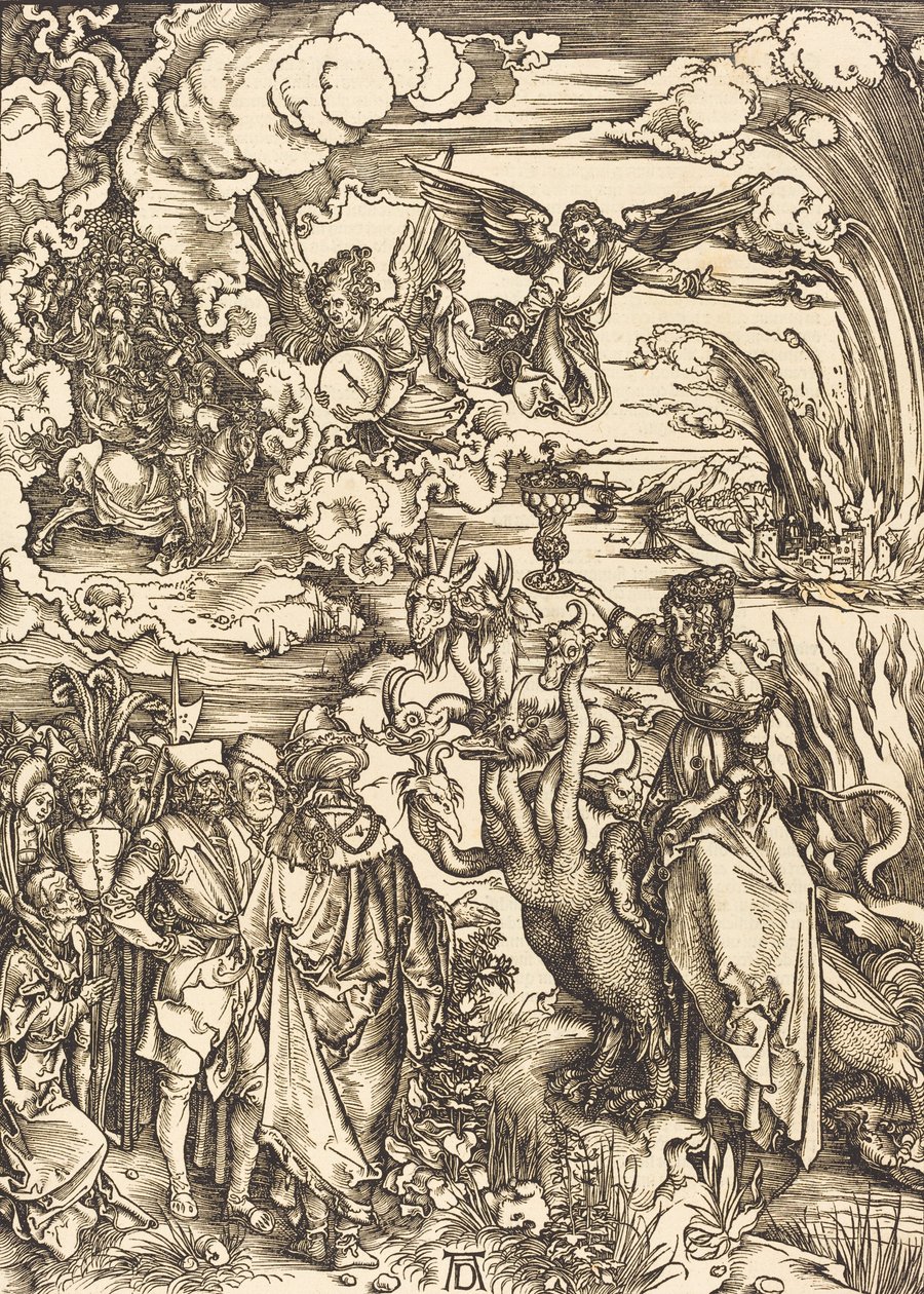 Nierządnica Babilonu, 1498. autorstwa Albrecht Dürer