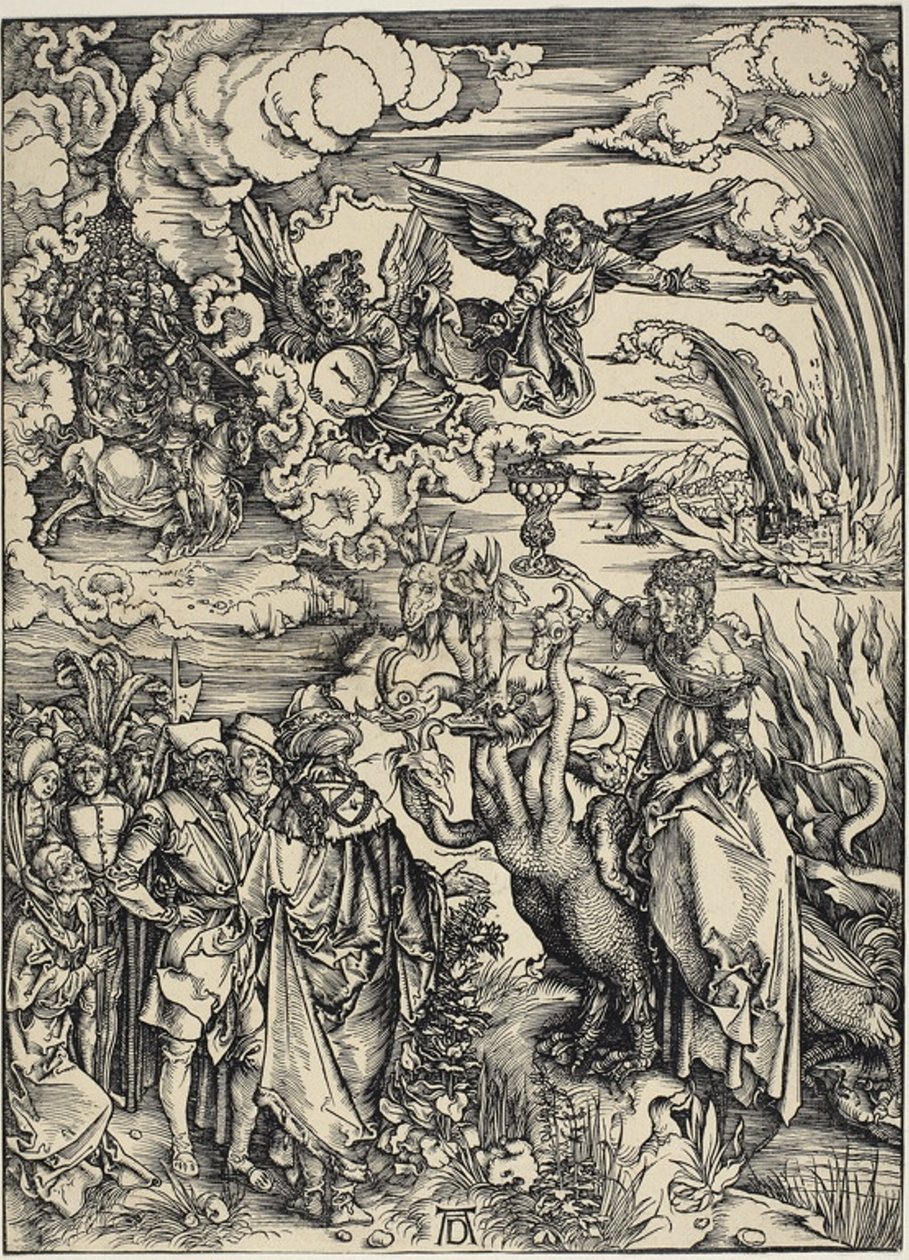 Nierządnica Babilonu, z Apokalipsy autorstwa Albrecht Dürer