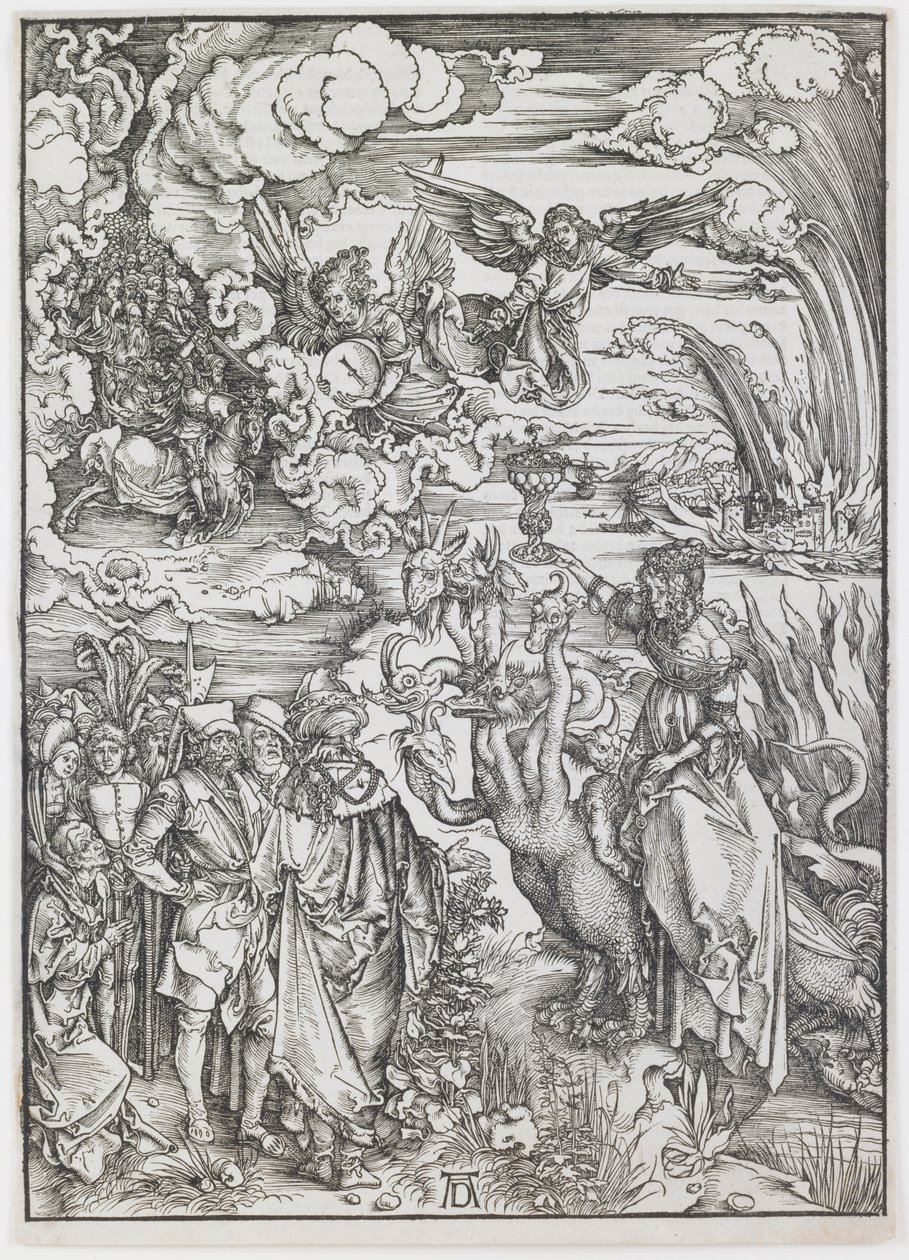 Nierządnica z Babilonu, z serii „Apokalipsa” autorstwa Albrecht Dürer