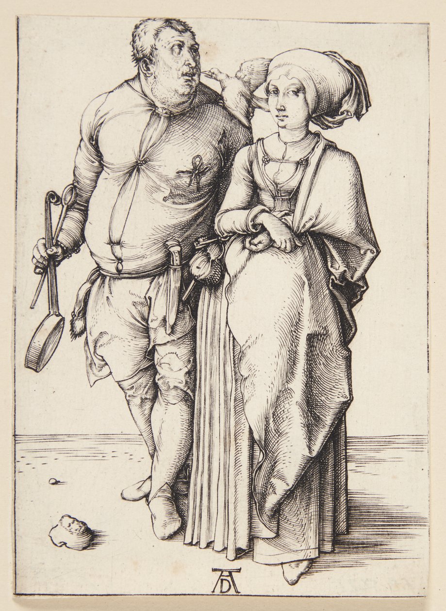 Kucharz i jego żona autorstwa Albrecht Dürer