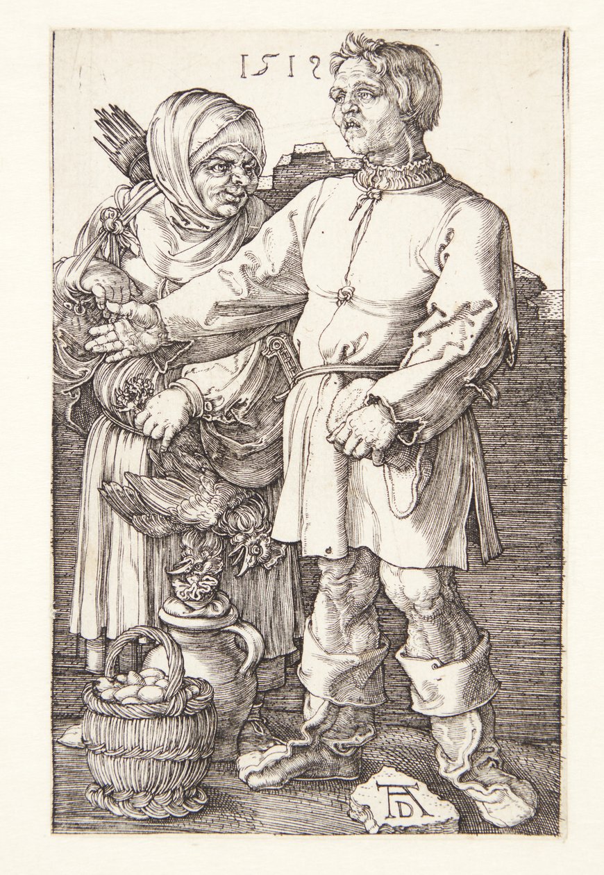 Chłop i jego żona na targu autorstwa Albrecht Dürer