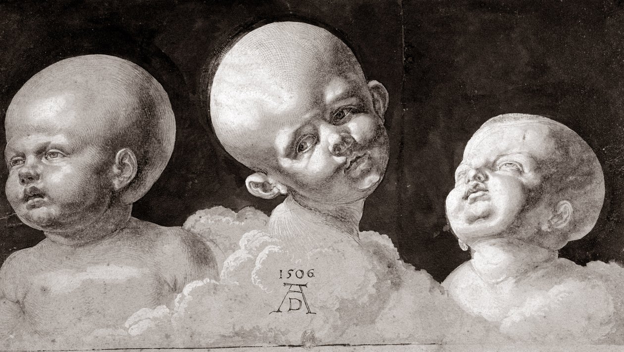 Trzy głowy dzieci, 1506 autorstwa Albrecht Dürer