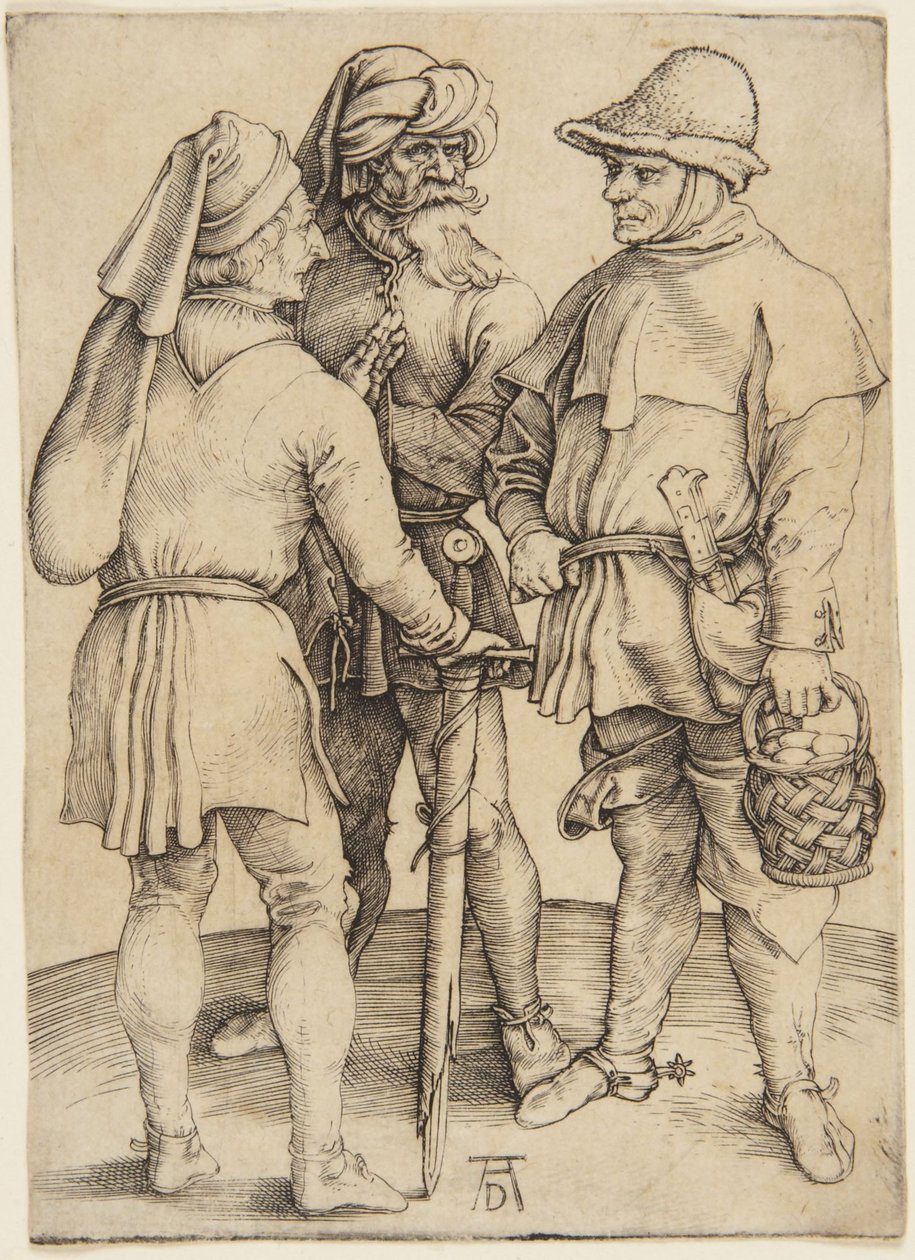 Trzech chłopów w rozmowie autorstwa Albrecht Dürer