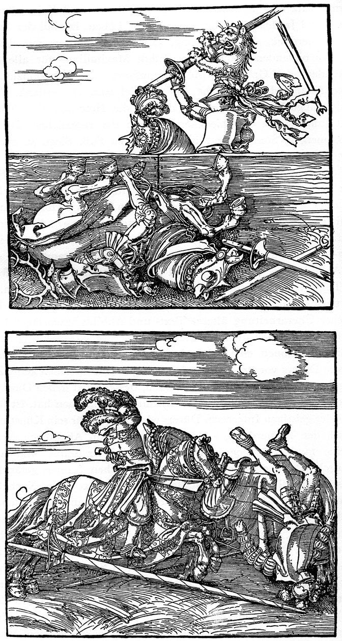 Sceny turniejowe, 1515-1516, 1936 autorstwa Albrecht Dürer
