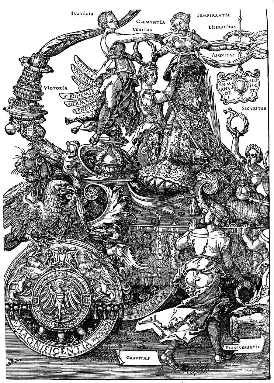 Triumfalny powrót Maksymiliana I, 1512-1522, 1936 autorstwa Albrecht Dürer