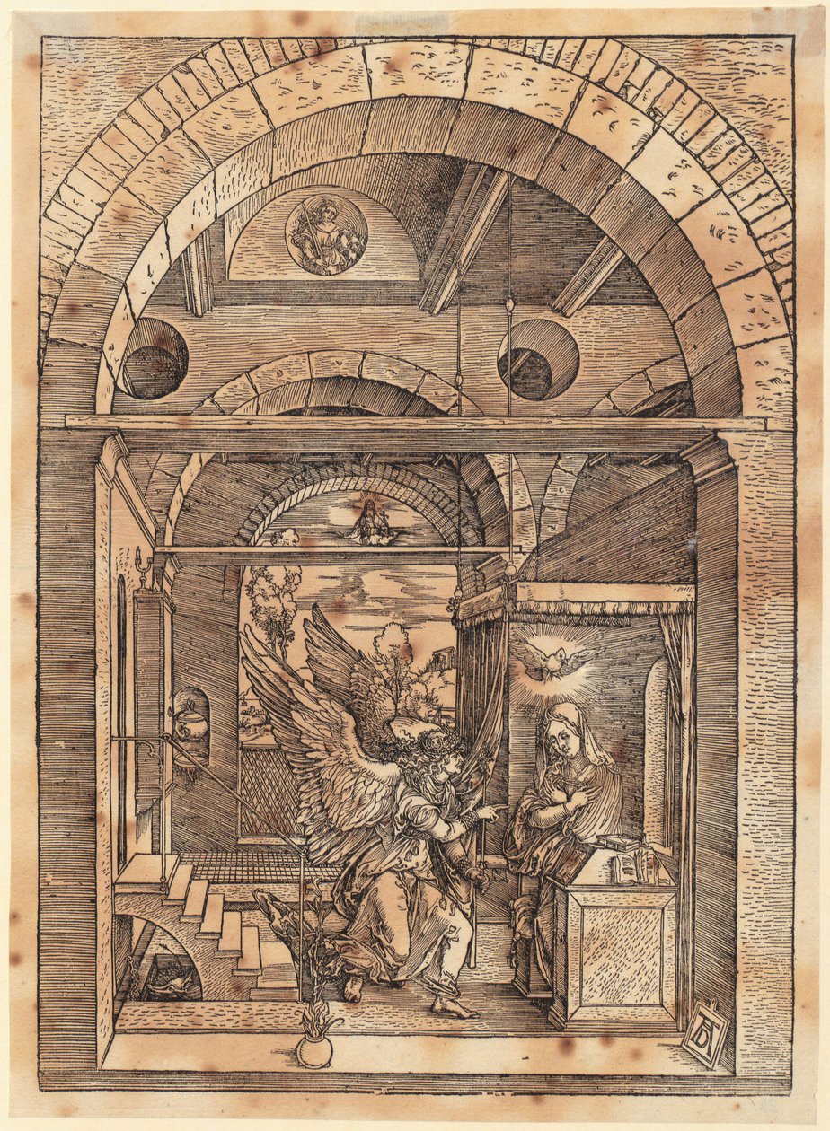 Zaręczyny Maryi, strona 7 z cyklu „Życie Maryi” autorstwa Albrecht Dürer