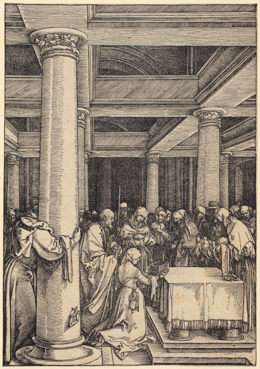 Zaręczyny Maryi, strona 7 serii „Życie Maryi” autorstwa Albrecht Dürer