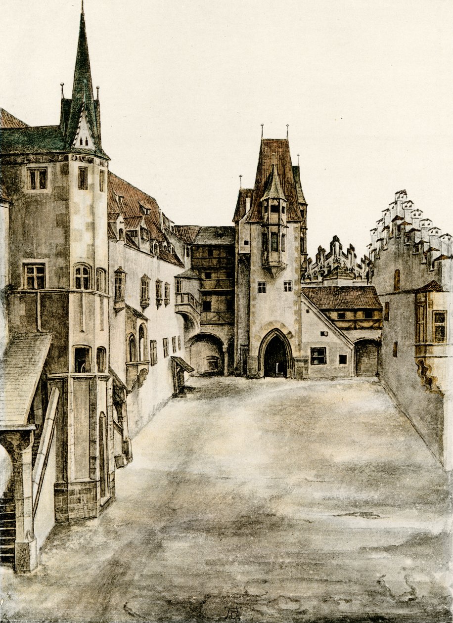 Widok na dziedziniec zamkowy autorstwa Albrecht Dürer