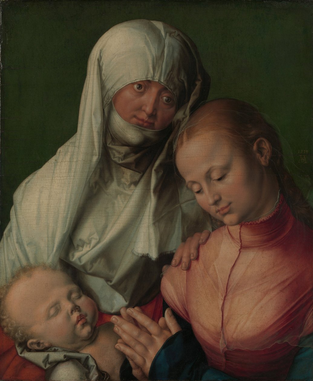 Dziewica z Dzieciątkiem ze św. Anną, ok. 1519 (olej na lipie) autorstwa Albrecht Dürer