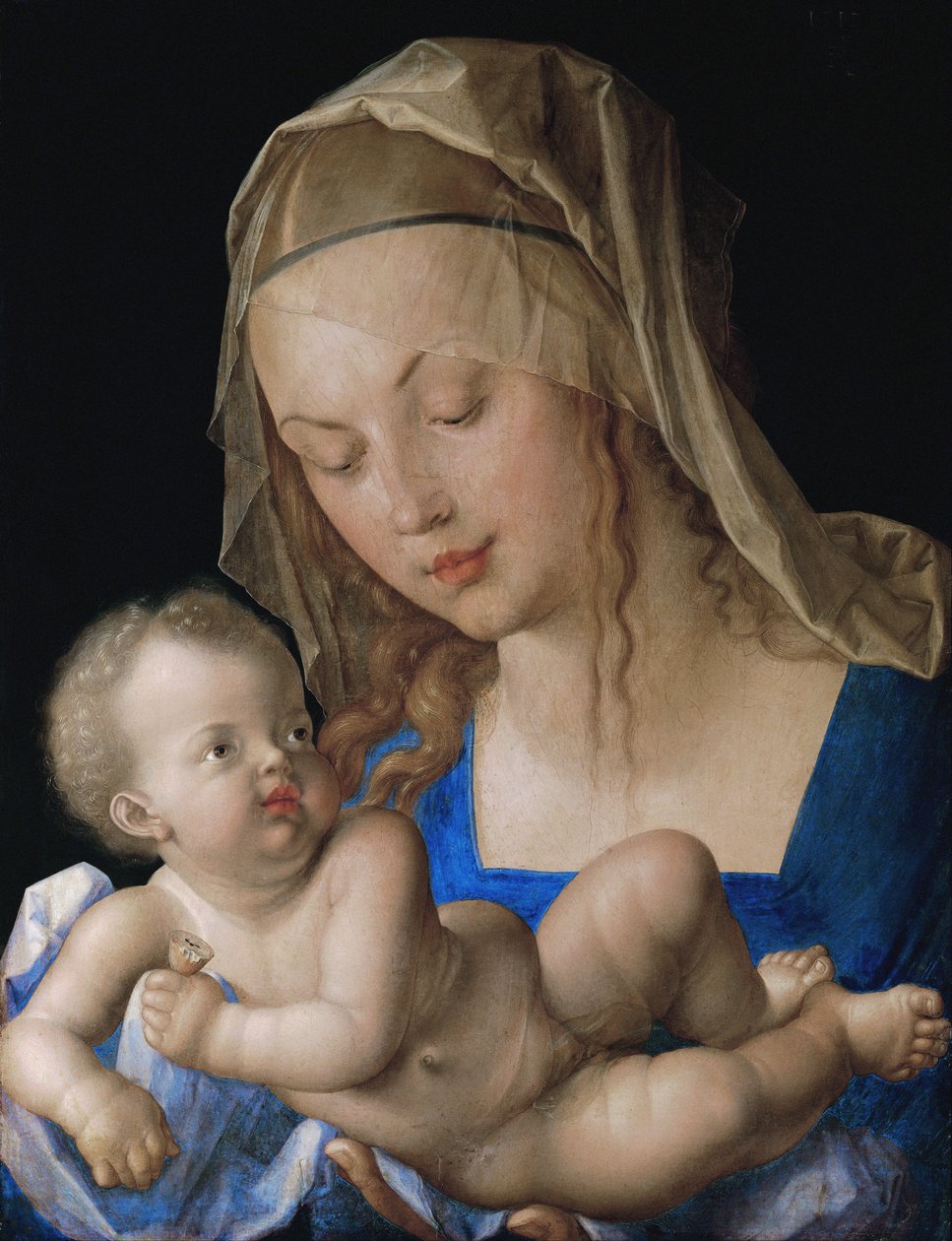Dziewica i dziecko z gruszką autorstwa Albrecht Dürer