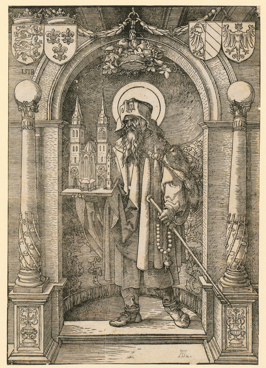 Herb Johannesa Stabiusa z wieńcem laurowym autorstwa Albrecht Dürer