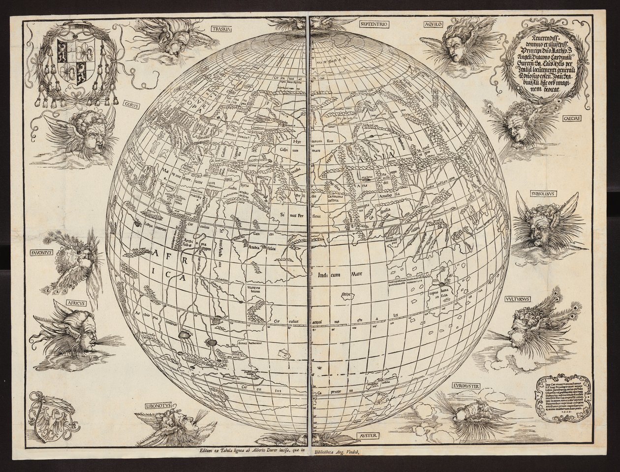 Mapa świata Johannesa Stabiusa autorstwa Albrecht Dürer