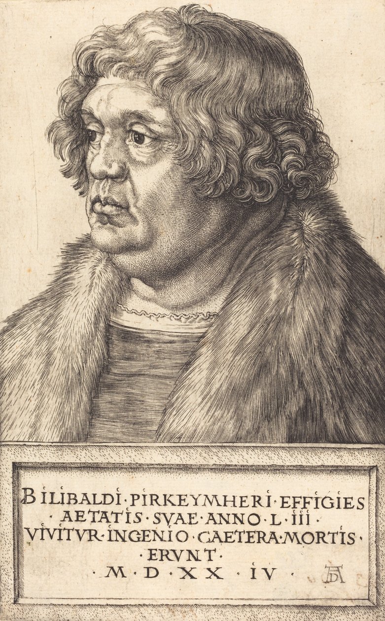 Willibalda Pirckheimera, 1524. autorstwa Albrecht Dürer