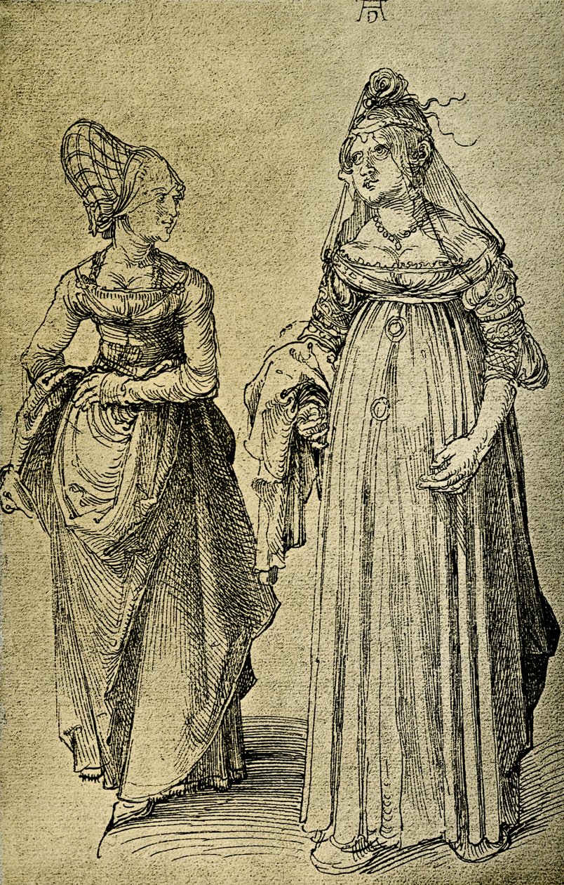 Kobieta z Norymbergi i Wenecji autorstwa Albrecht Dürer