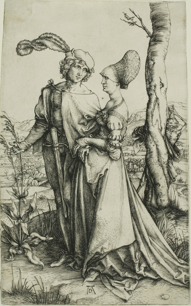 Młoda para zagrożona śmiercią (Promenada) autorstwa Albrecht Dürer