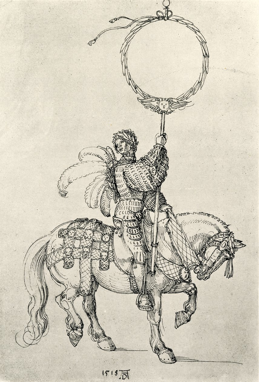 Młody jeździec jako posiadacz wieńca autorstwa Albrecht Dürer