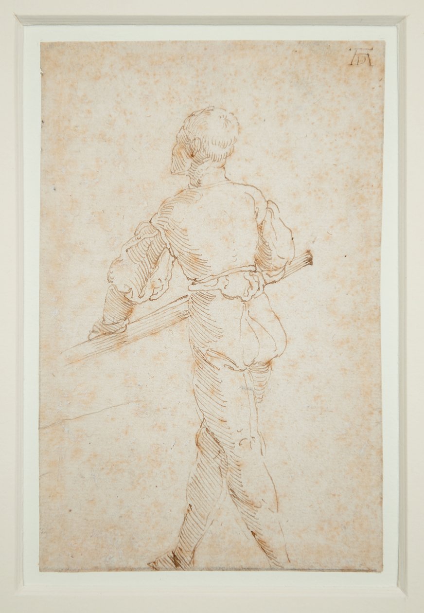 Człowiek z wiosłem, ok. 1520-21 (długopis i brązowy atrament na papierze) autorstwa Albrecht Dürer