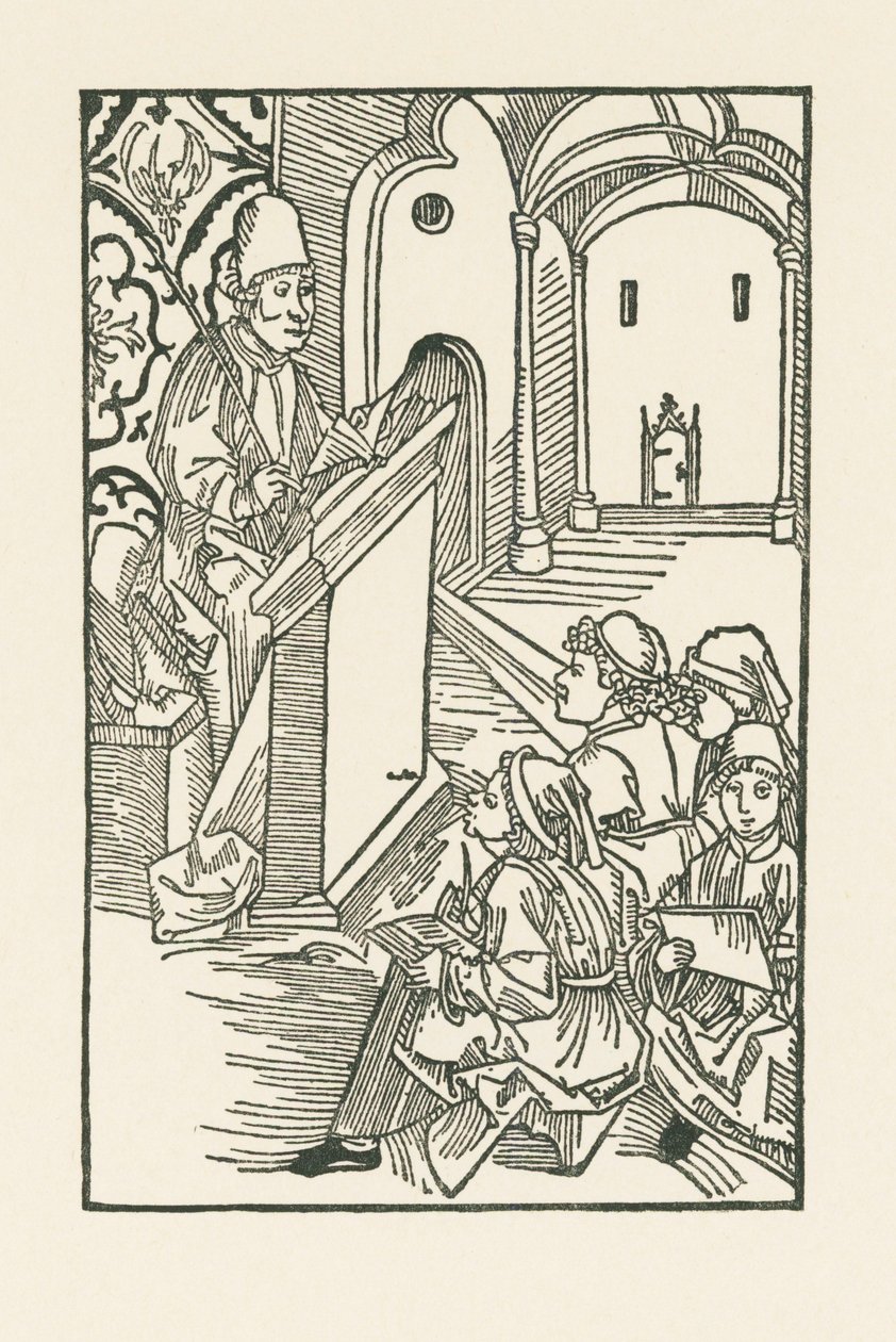 Nauczyciel z czterema uczniami autorstwa Albrecht Dürer or Duerer