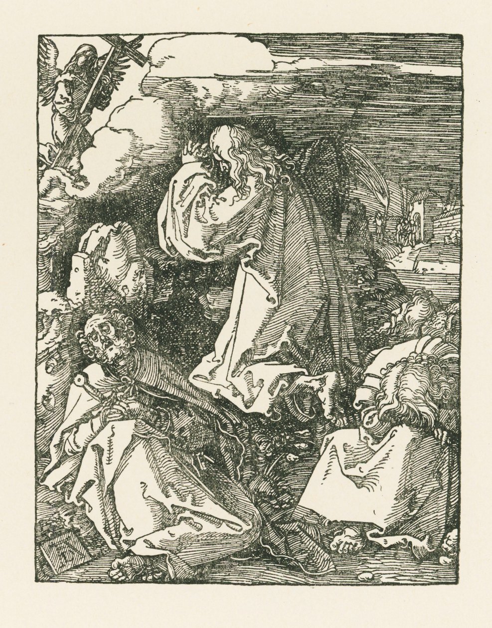 Agonia w Ogrójcu - Chrystus na Górze Oliwnej, ok. 1510 (drzeworyt) autorstwa Albrecht Dürer or Duerer