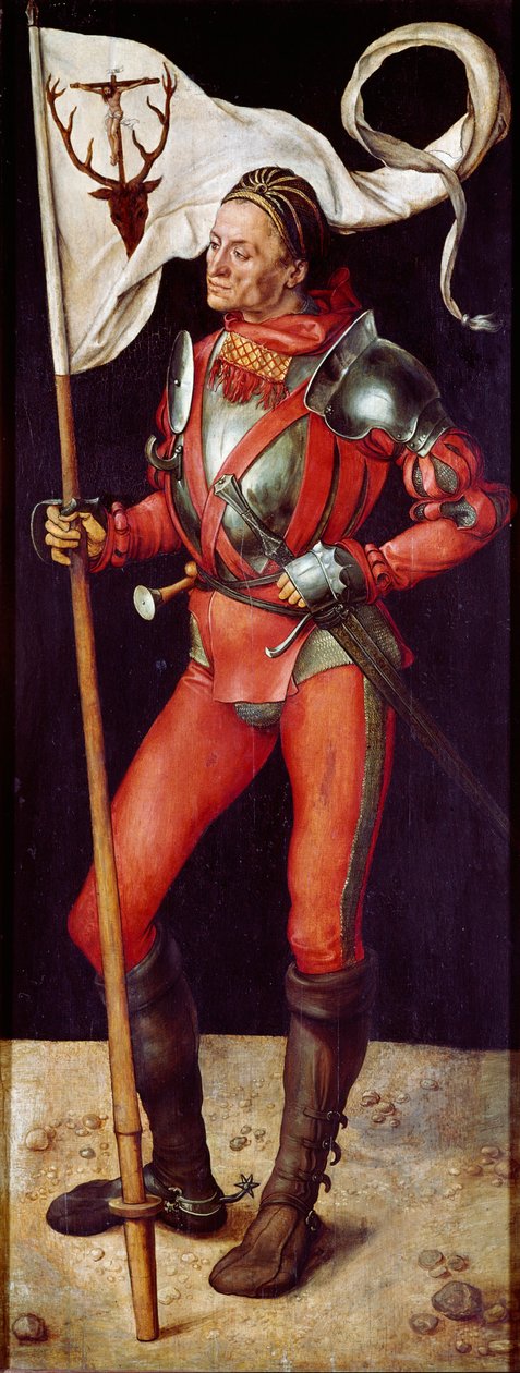 Ołtarz Paumgartner: „Święty Eustachius” Obraz Albrechta Durera (1471-1528) ok. 1504 r. Słońce. 157x61 cm Monachium, Stara Pinakoteka autorstwa Albrecht Dürer