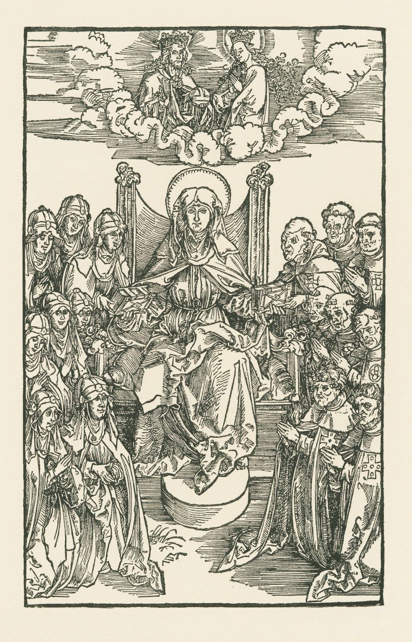 Birgitta w otoczeniu mniszek i mnichów autorstwa Albrecht Dürer or Duerer