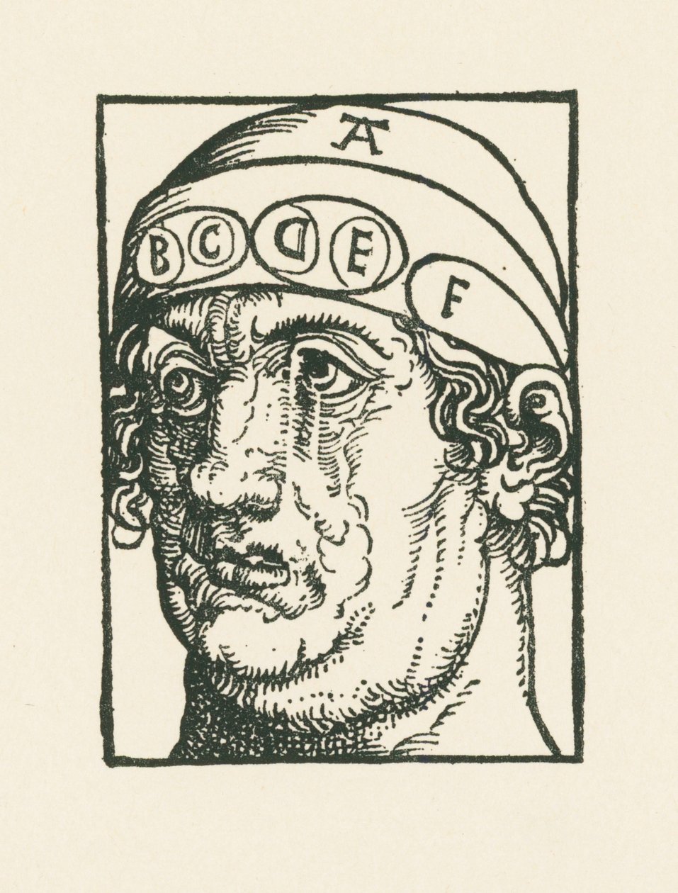 Caput pysicum - głowa do celów badania frenologii autorstwa Albrecht Dürer or Duerer