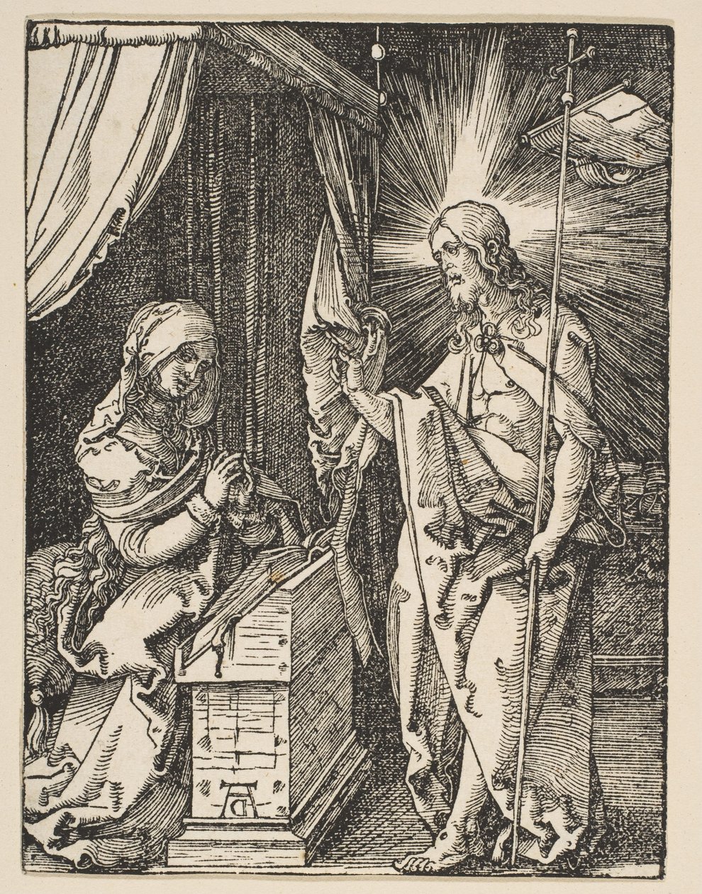 Chrystus ukazujący się matce, z małej męki, ok. 1510 autorstwa Albrecht Dürer
