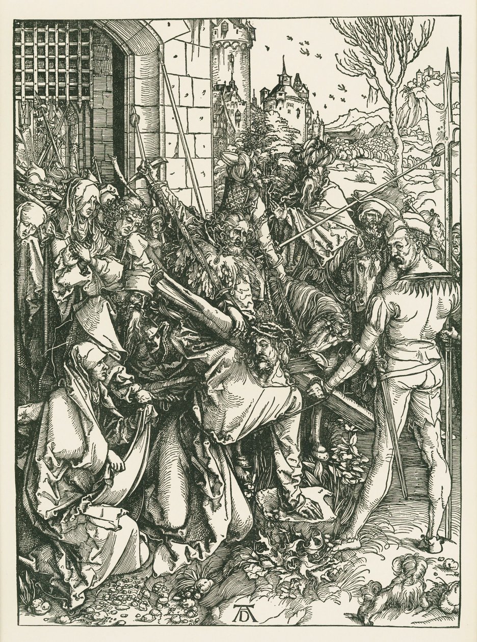 Chrystus niosący krzyż, ok. 1498-99 (drzeworyt) autorstwa Albrecht Dürer or Duerer
