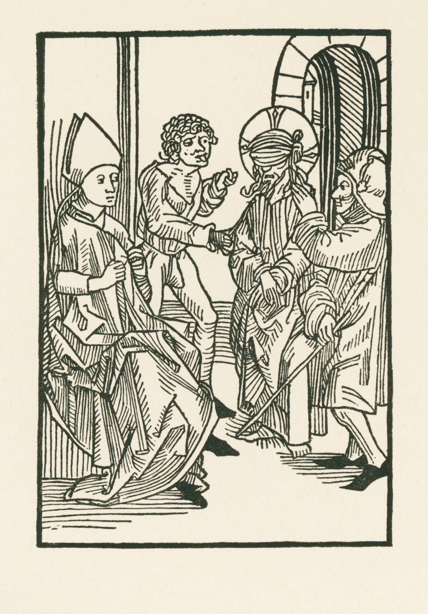 Chrystus przed Kajfaszem autorstwa Albrecht Dürer or Duerer
