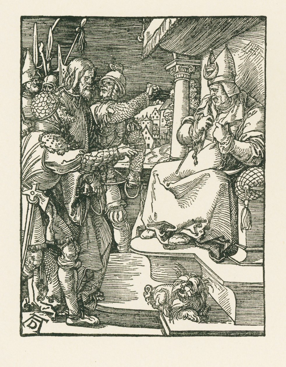 Chrystus przed Kajfaszem, ok. 1508-09 (drzeworyt) autorstwa Albrecht Dürer or Duerer