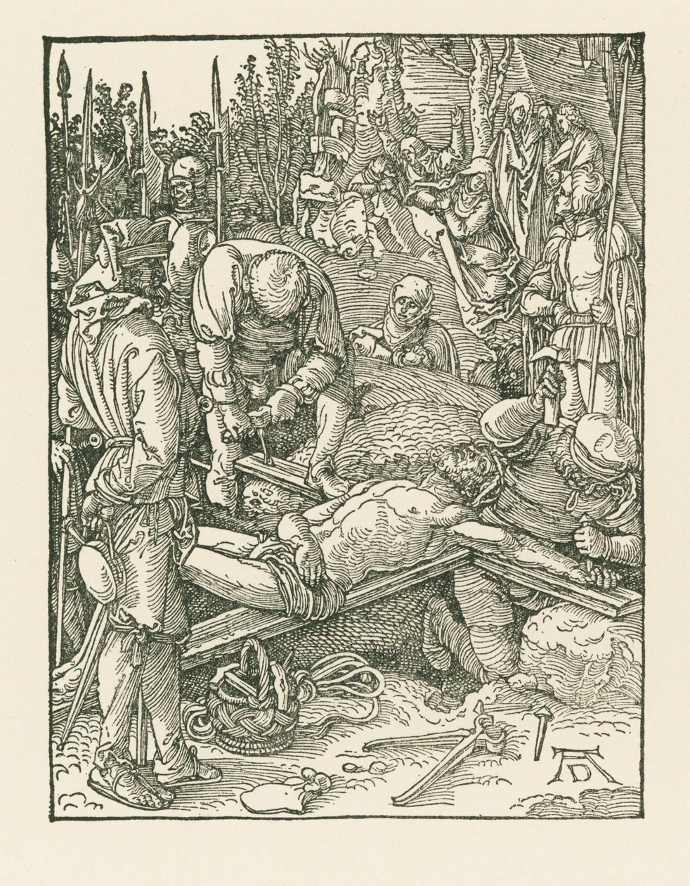 Chrystus przybity do krzyża, ok. 1509 (drzeworyt) autorstwa Albrecht Dürer or Duerer